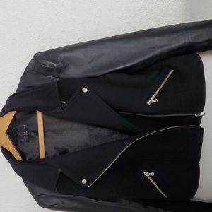 Generation Love Collins leather wool/poly motorcycle jacket